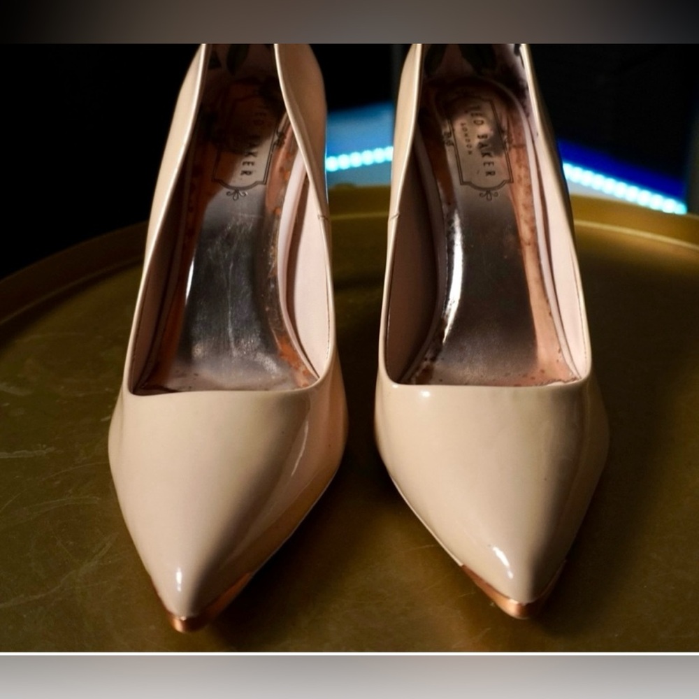 Ted Baker Women's Nude-Pinkish Leather Heels - Size 37 - Picture 6 of 16